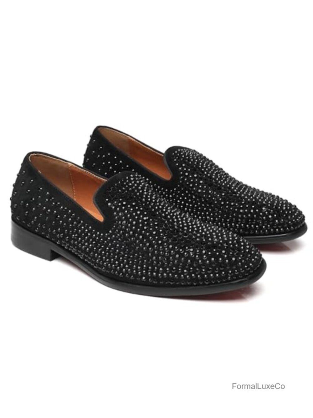 Handmade Leather Loafers Slip-On Dress Shoes for Wedding Prom